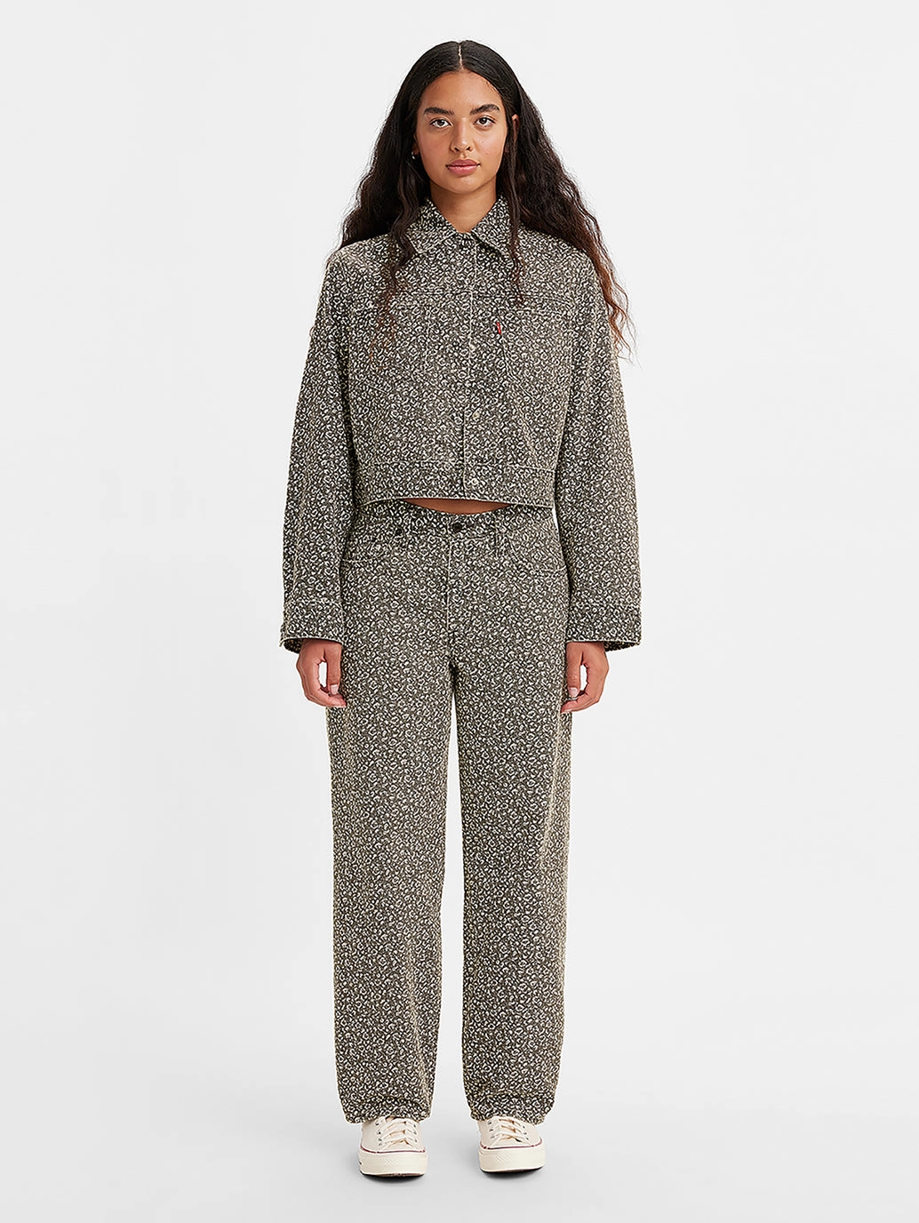 Smooth Texture Women's Mid Rise Grey?Straight Trousers