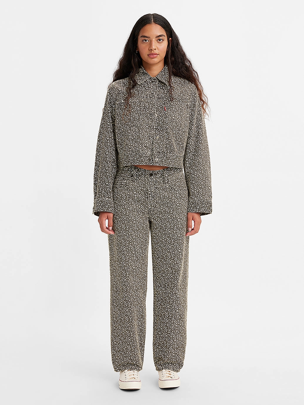 Women's Mid Rise Grey?Straight Trousers Flexible Seam