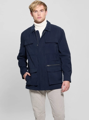Sport Inspired Style Laser Cut Airflow Vents Eco Blue Yosemite Twill Jacket