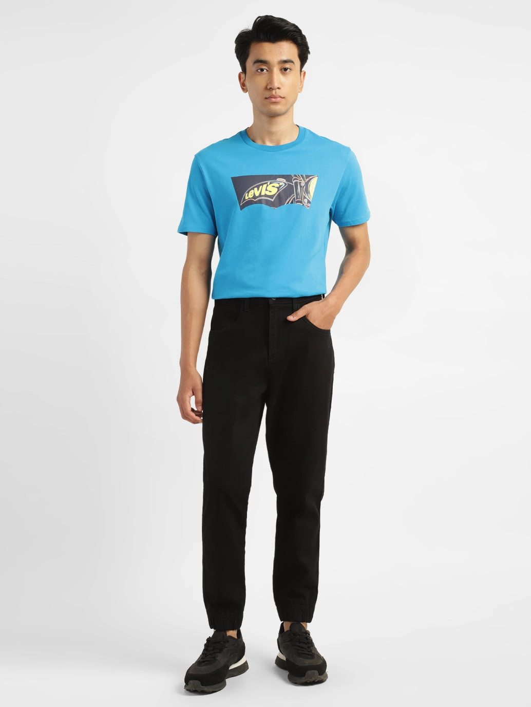 Urban Comfort Men's Black Regular Fit Joggers