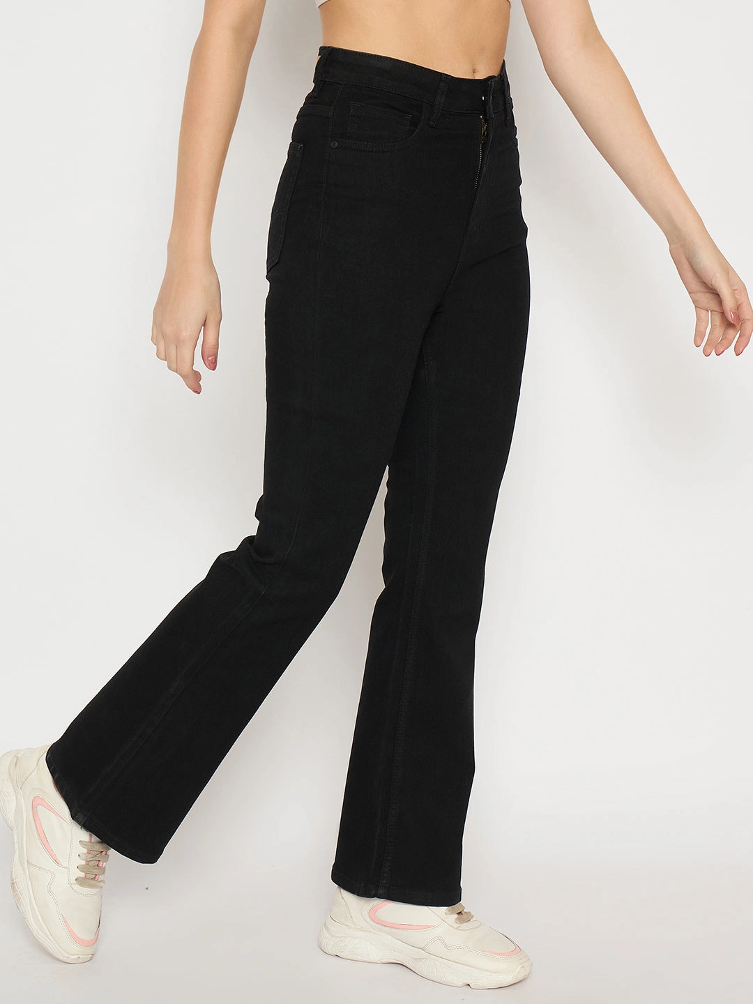 Beach Day Modern Madame Flared Fit Black Denim Jeans