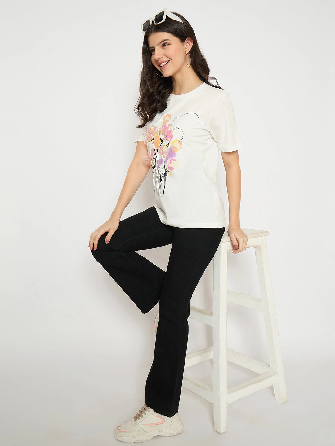 Ultra Basic Madame Flared Fit Black Denim Jeans