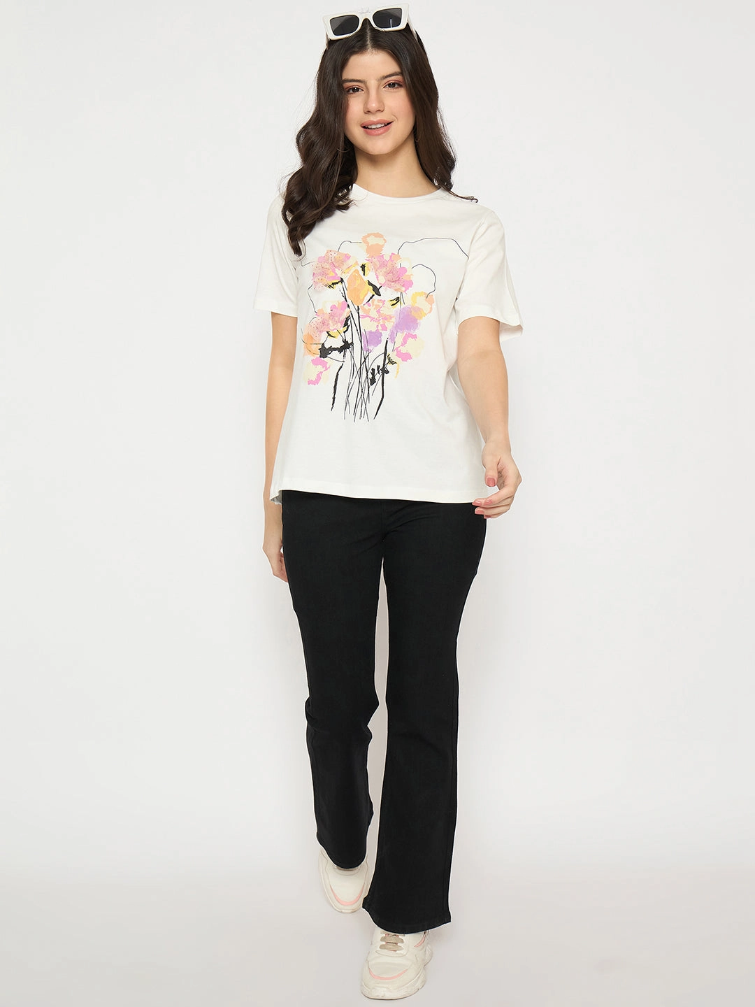 Madame Flared Fit Black Denim Jeans Total Comfort Sharp Comfort