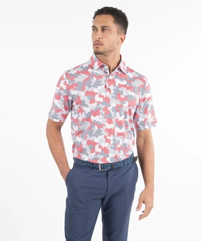 Performance Jersey Armed Forces Camo Print Polo Flexible stretch