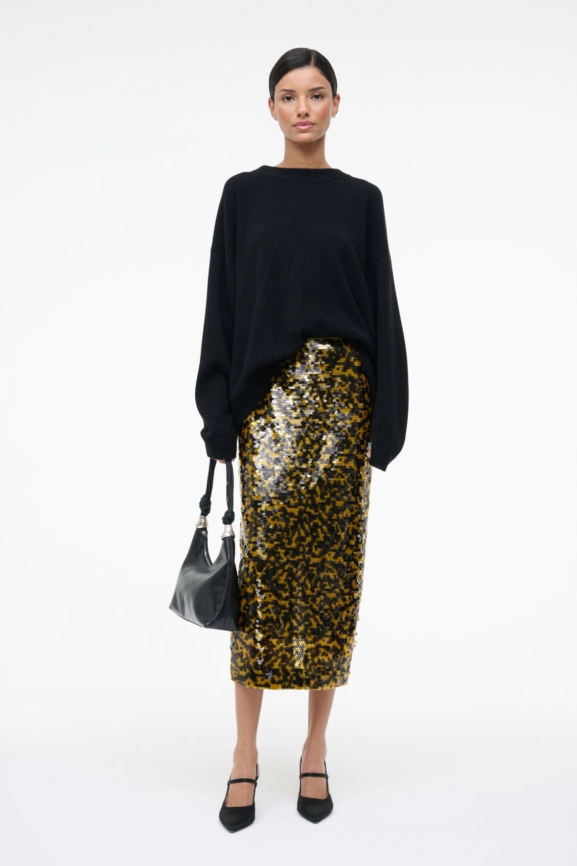 Travel Influence Subtle Details CIARA SKIRT | TURMERIC BLACK