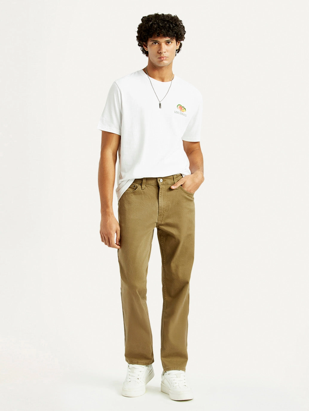 Simple Detail Smart Layer Men's 541 Khaki Athletic Tapered Fit Mid Rise Jeans