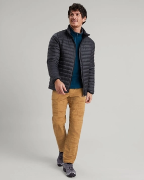 Teflon coating Modern Travel Look Men's Heli R Down Jacket - Black Stingray