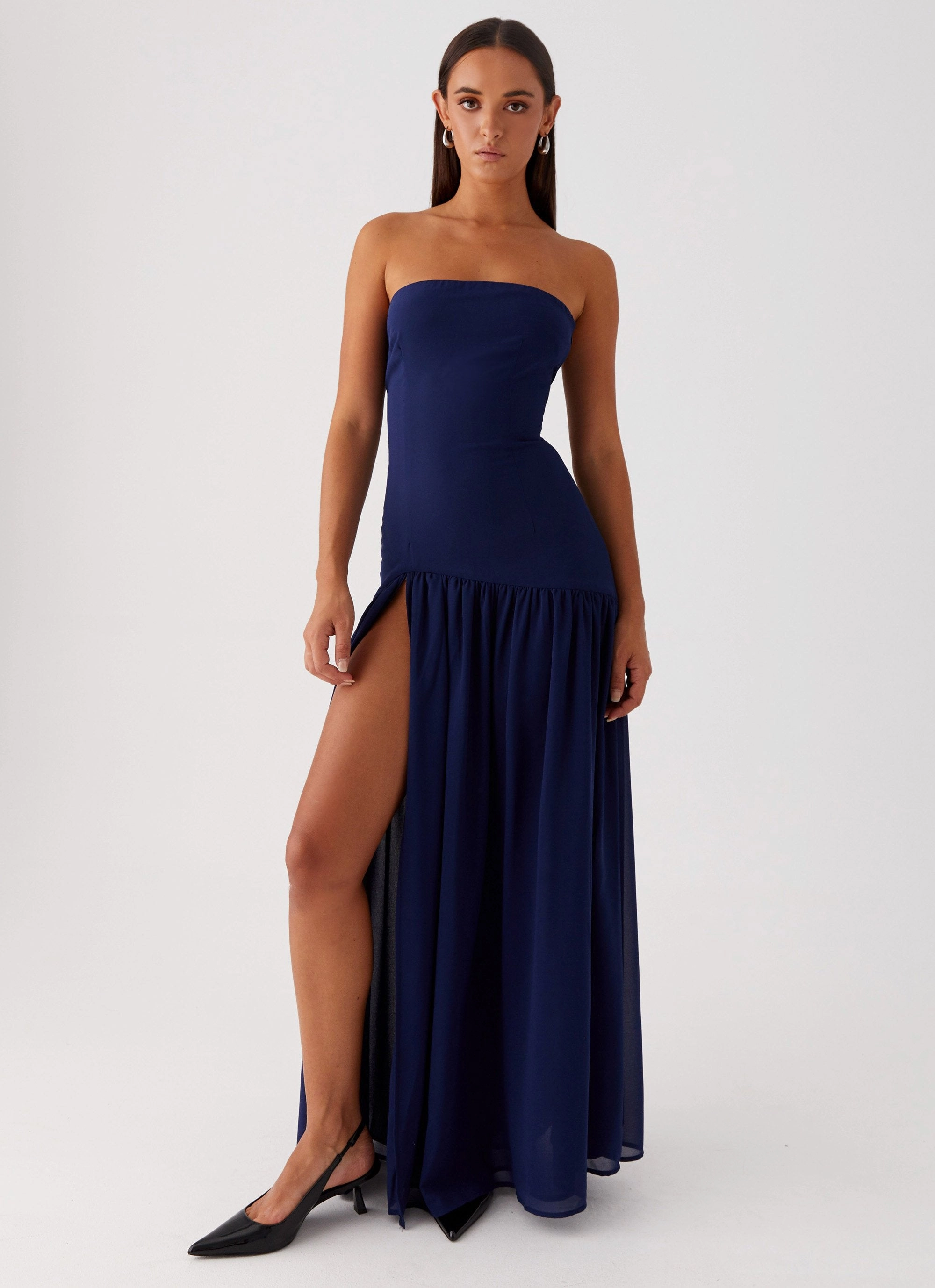 Eden Strapless Maxi Dress - Navy Repair-Friendly