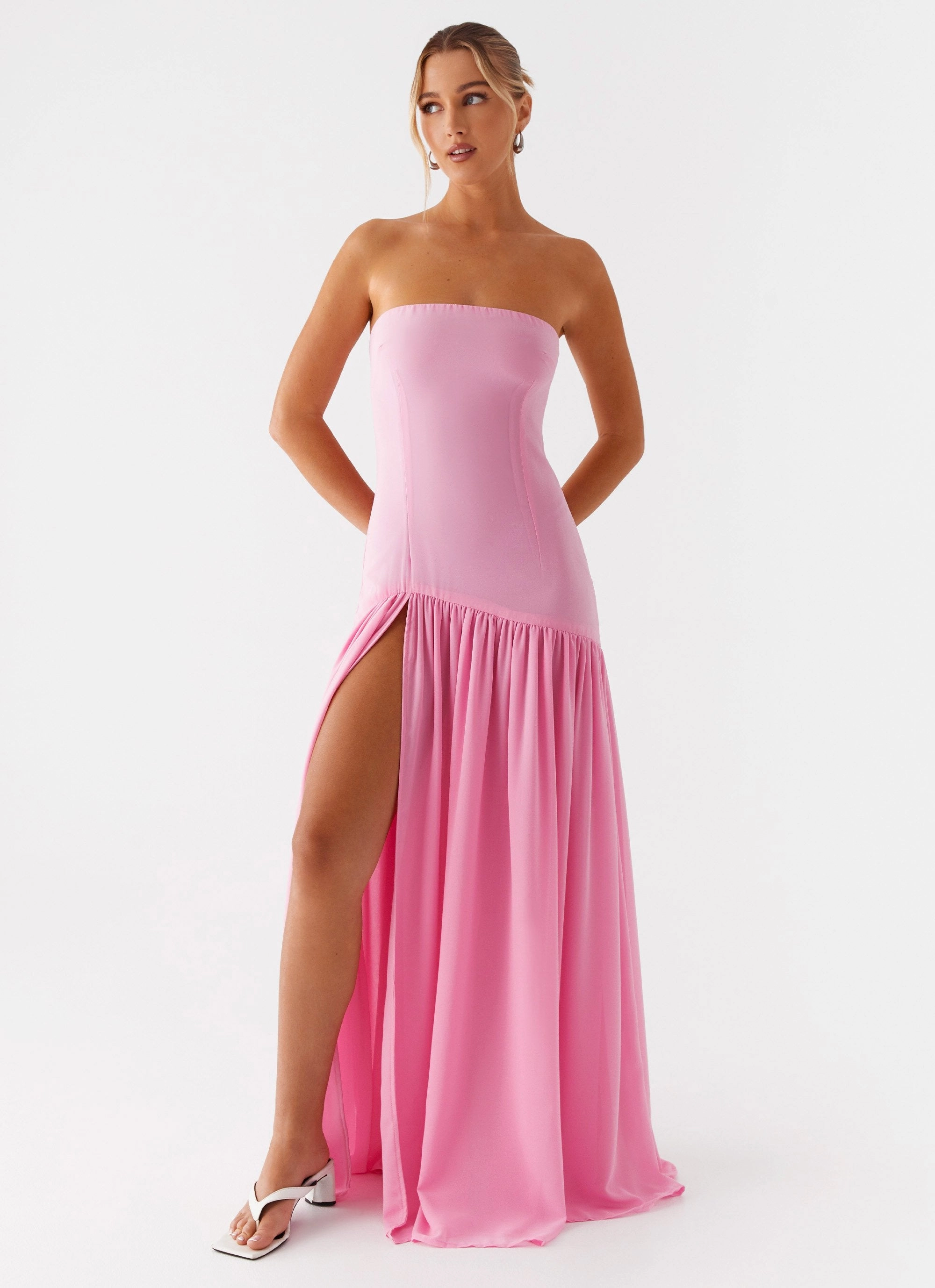 Body Positive Eden Strapless Maxi Dress - Pink