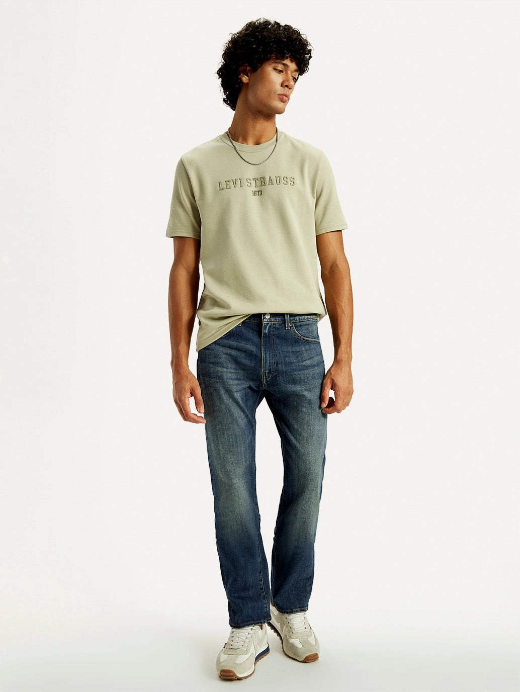 Men's Tinted 505 Med Indigo Straight Fit Mid Rise Jeans Youth Style Road Trip Outdoor Enthusiast Anywhere Fit