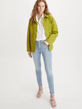 Simple Wear Relaxed Style Weekend Style High Quality Women's Light Blue Skinny Fit Mid Rise Jeans