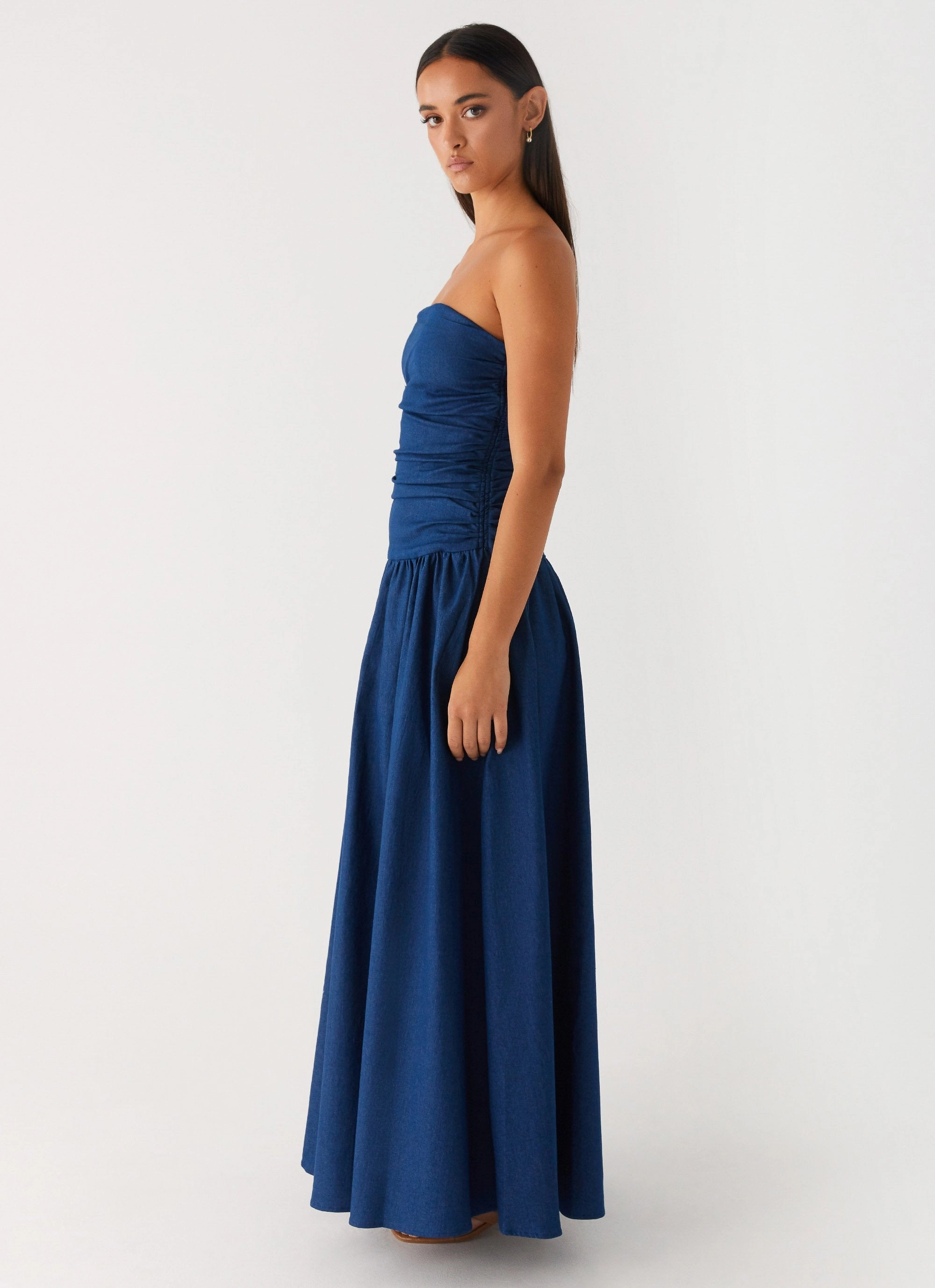 Relaxed day dress Carmel Denim Maxi Dress - Indigo