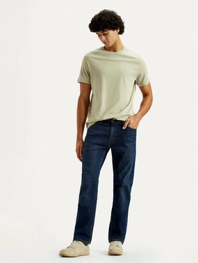 Home Comfort Bold Look Sunny Vibes Casual Element Men's 513 Dark Blue Slim Straight Fit Mid Rise Jeans