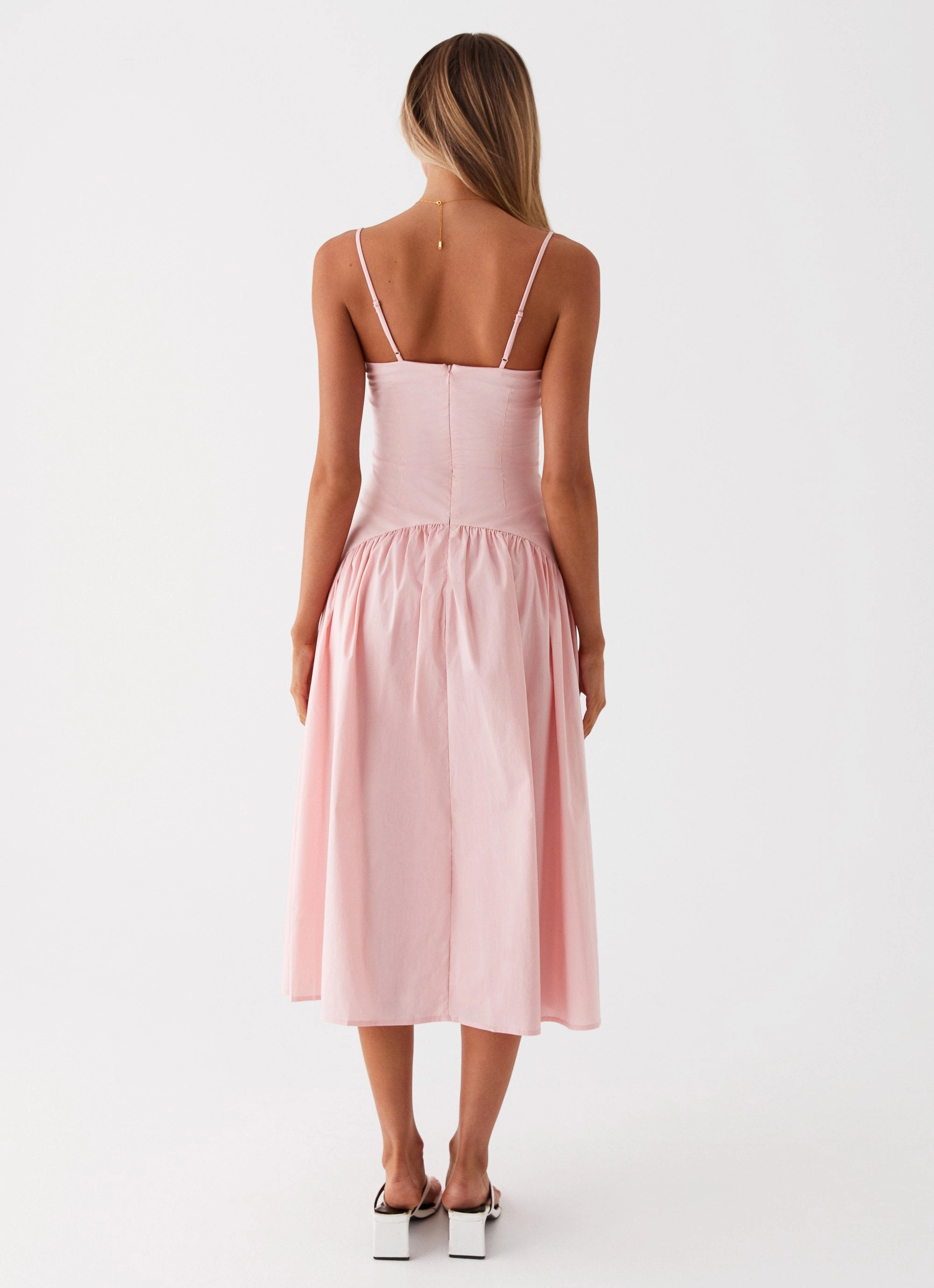 Yvette Corset Midi Dress - Pink Relaxed Movement