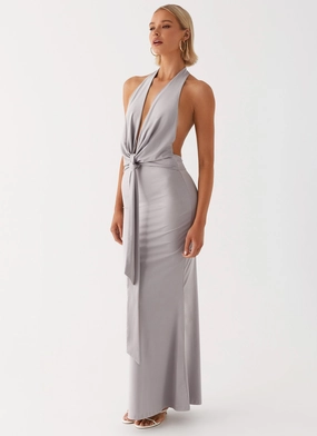 Carmella Maxi Dress - Grey Sunset Hour