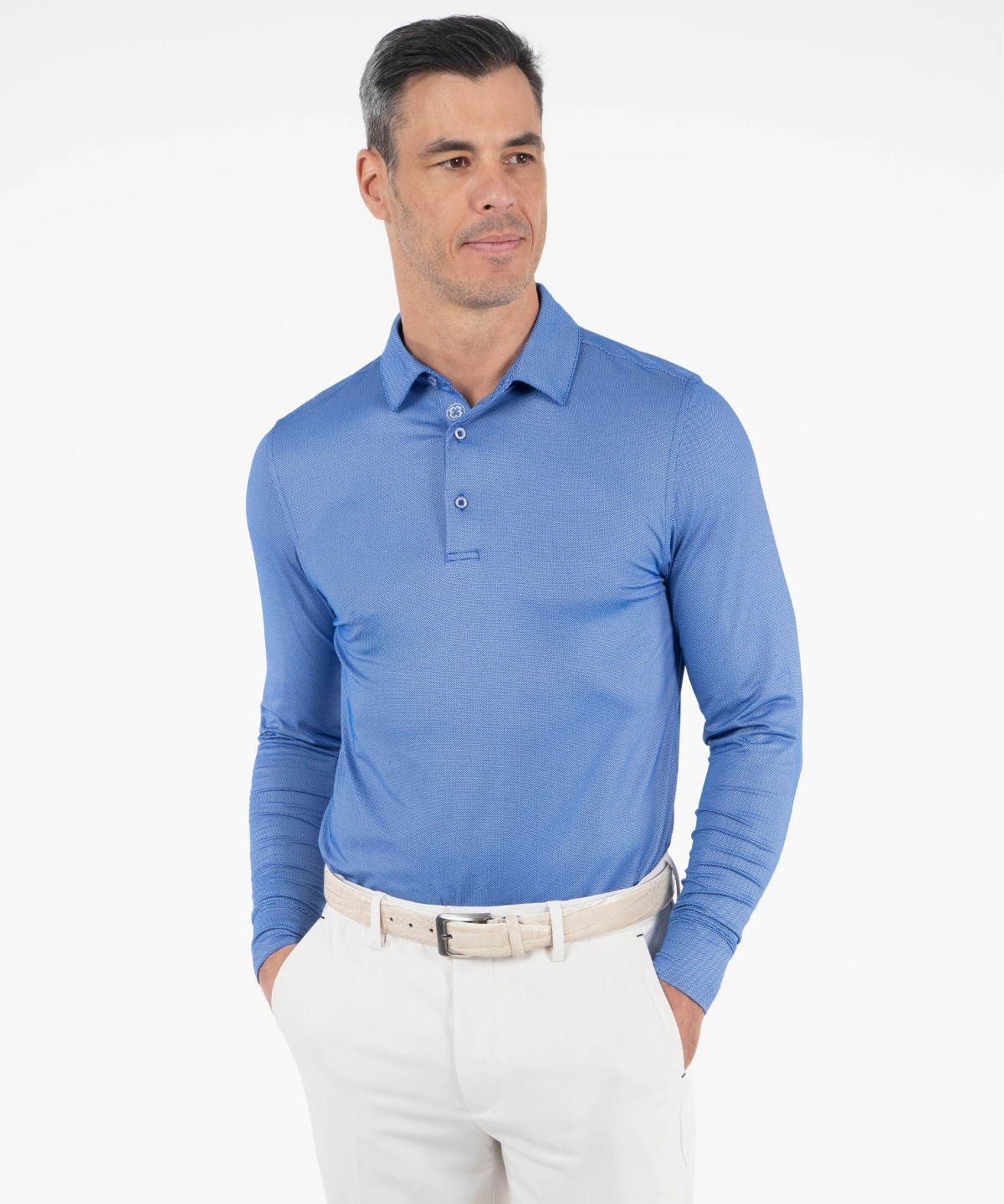 Performance Dash Jacquard Long-Sleeve Polo Outdoor Style Athletic Wear