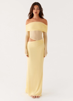 Emery Maxi Dress - Yellow Relaxed Waistband