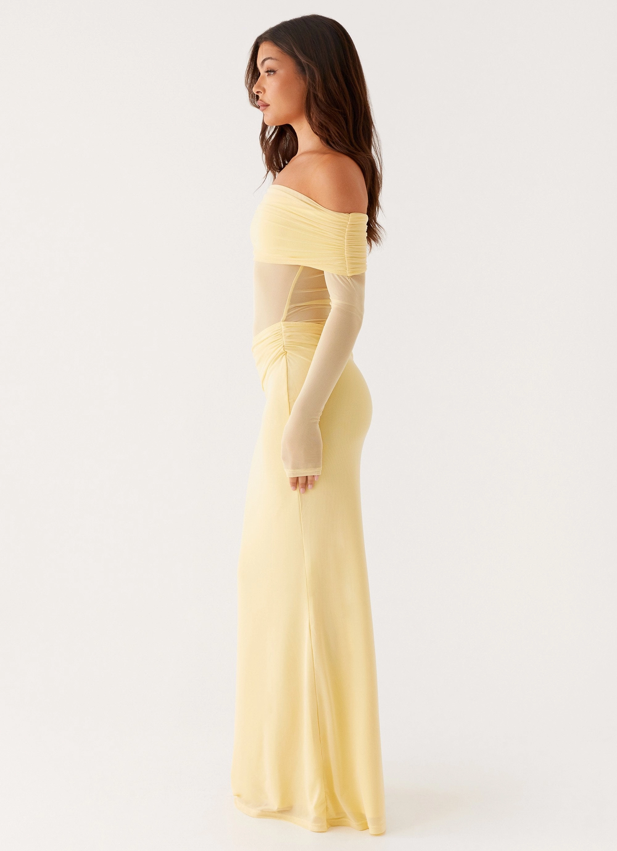 Emery Maxi Dress - Yellow Sheer Light