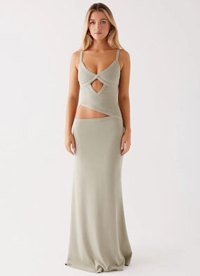 Ethically-Made Jocelyn Maxi Dress - Sage