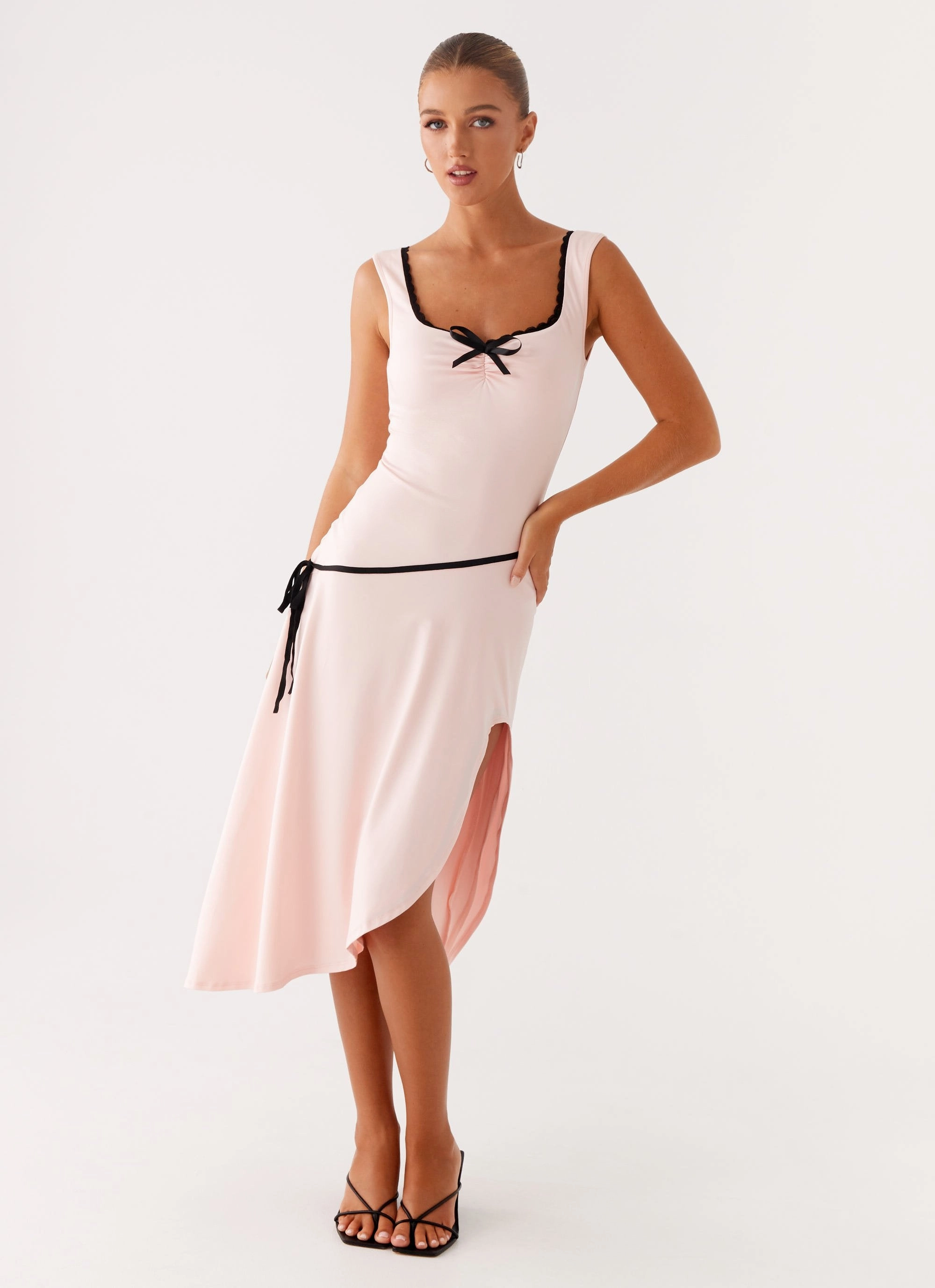 Darlene Midi Dress - Pink Trend Fit Trend Appeal