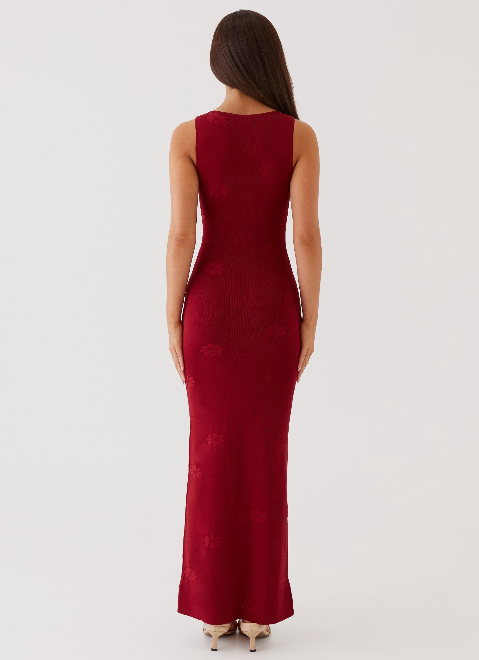 Holly Knit Maxi Dress - Red Self Power Inner Feel