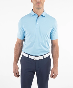 Active Comfort Comfort Style Performance Mini Feed Stripe Short Sleeve Polo Shirt