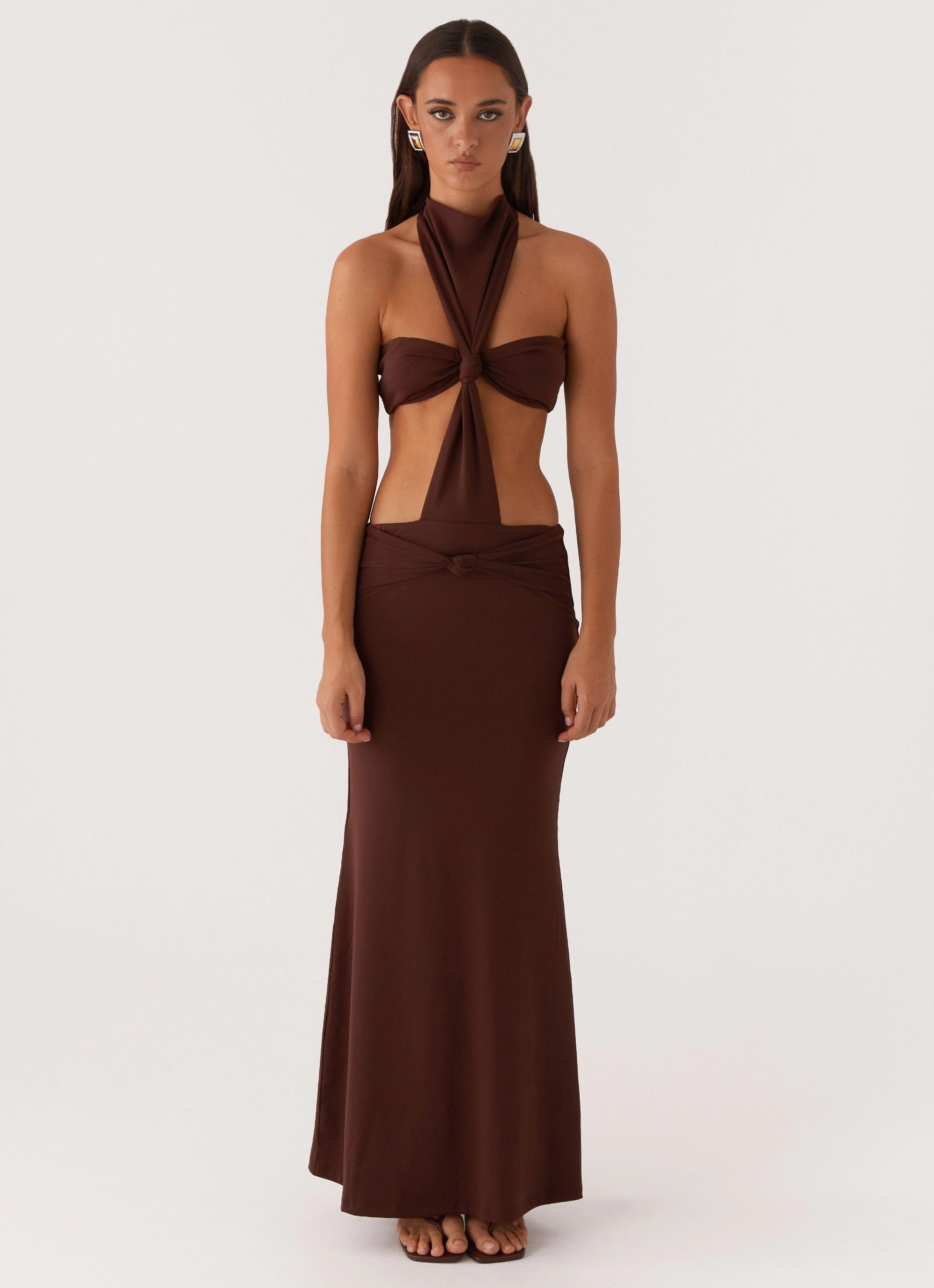 Smooth Layering Elinor Maxi Dress - Chocolate