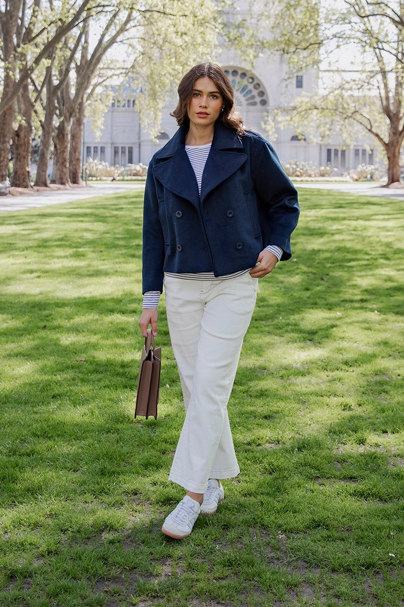 Elm Harley Peacoat Dark Sapphire Wrinkle Free Material