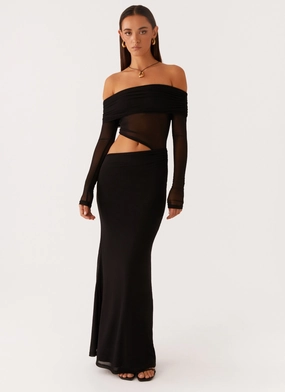 Emery Maxi Dress - Black Easy Tones Bold Look