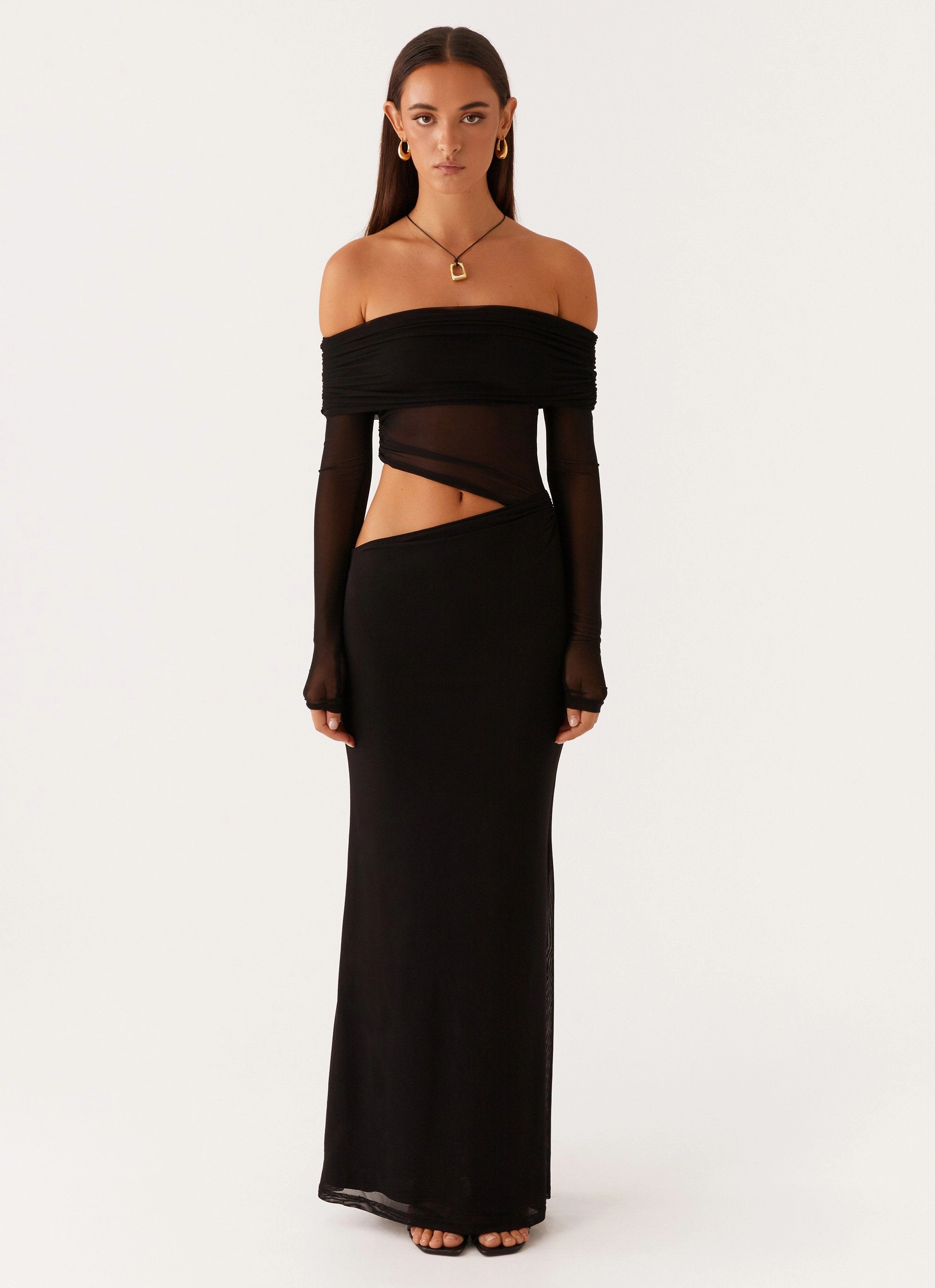 Emery Maxi Dress - Black Flawless Waist Fit
