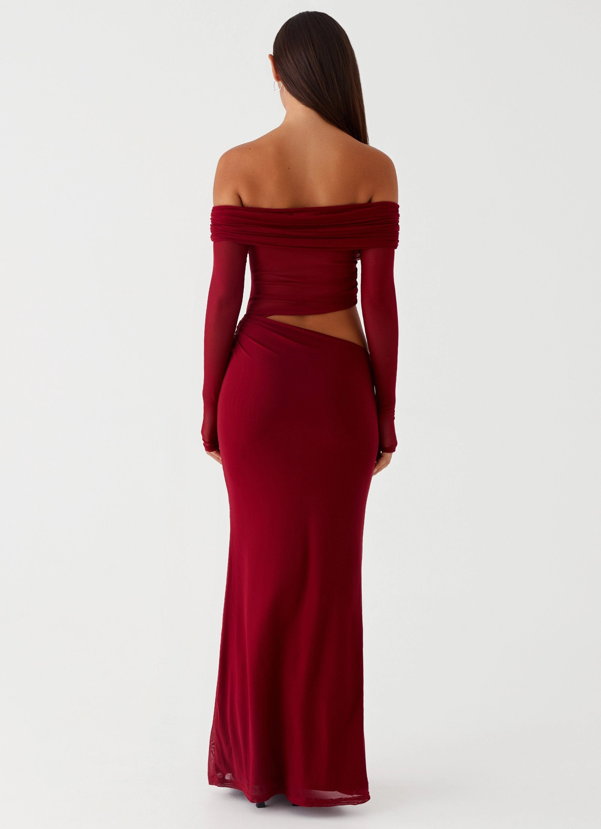 Emery Maxi Dress - Cherry Red Easy Comfort Pure Shape