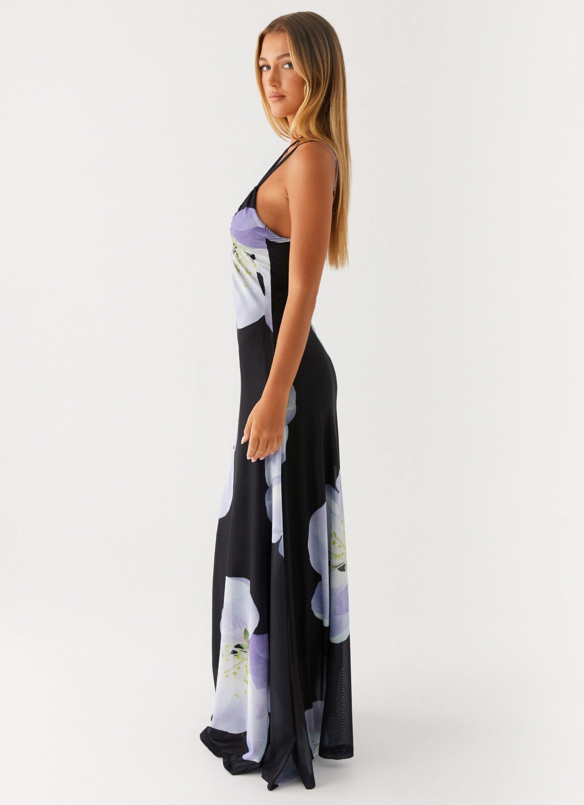 Enrika Maxi Dress - Flower Print WaterRepellentCoating Timeless Style