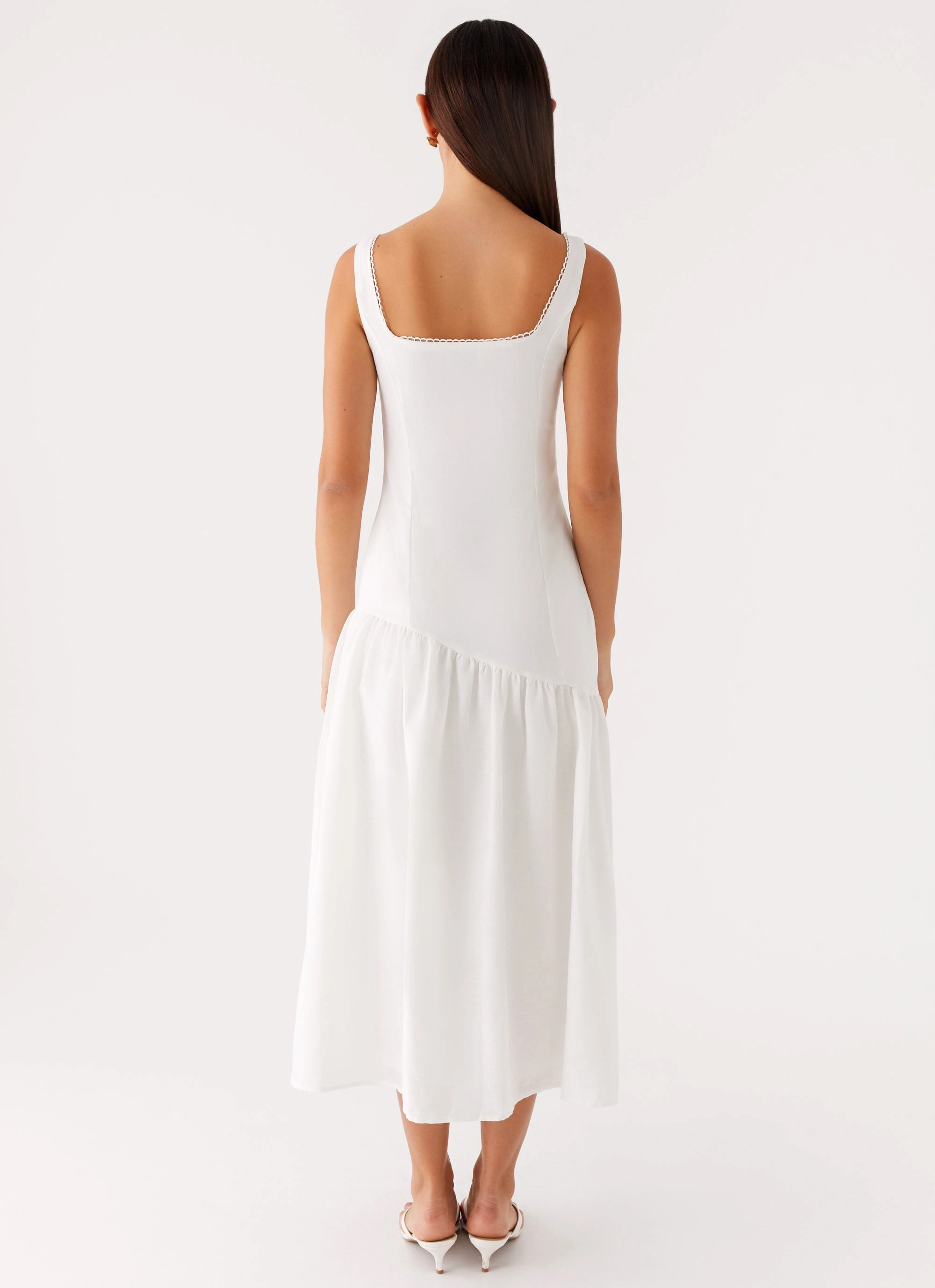 Esmerelda Midi Dress - White Anytime Wear