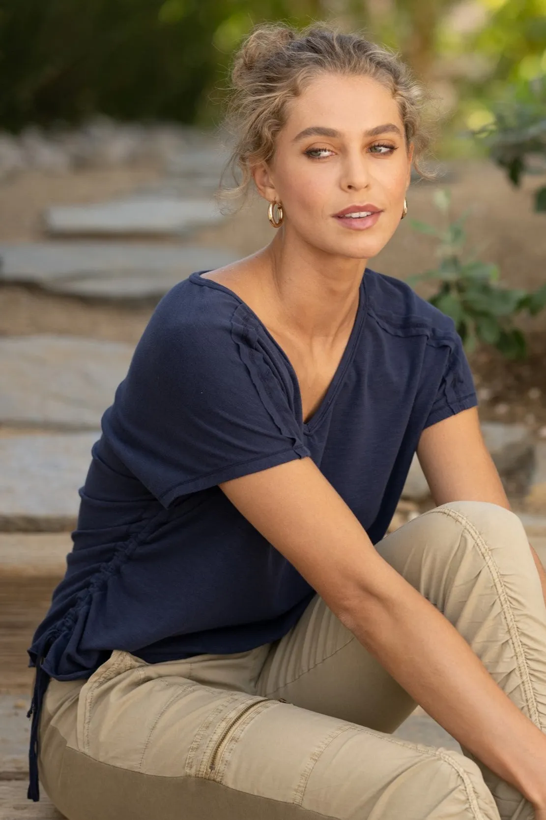 Everyday Fashion Diggory Tee | Navy, Lingwood Sands Spandex Enhanced Elasticity Layering Fashion