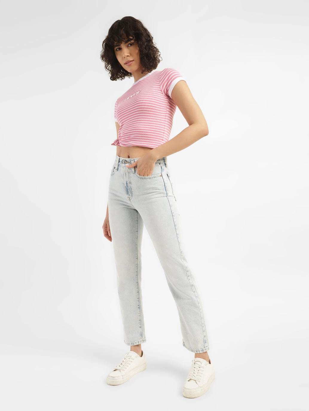 Women's Light Blue Wedgie Straight Fit Mid Rise Jeans Comfortable Style Traveler Gear Earthy