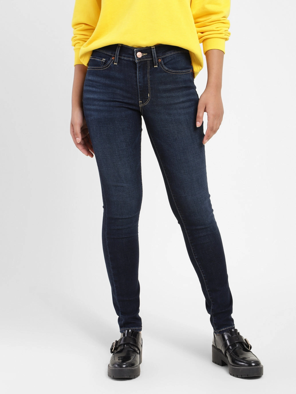 Soft Finish Shopping Day Slim Women's 711 Blue Skinny Fit Mid Rise Jeans