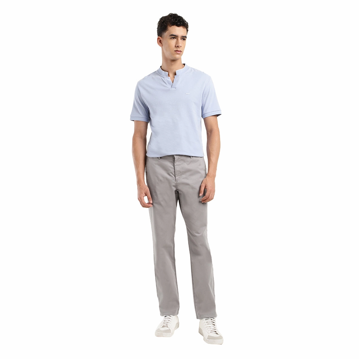 Men's Grey Tapered Chinos Everyday Comfort Fit