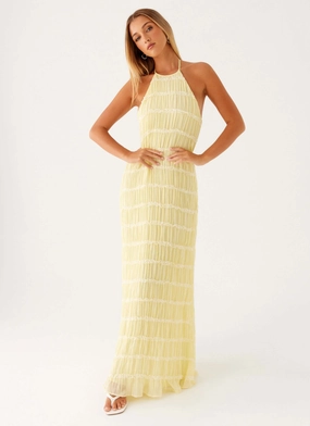 Aullie Maxi Dress - Yellow Timeless Beauty Vibrant Look