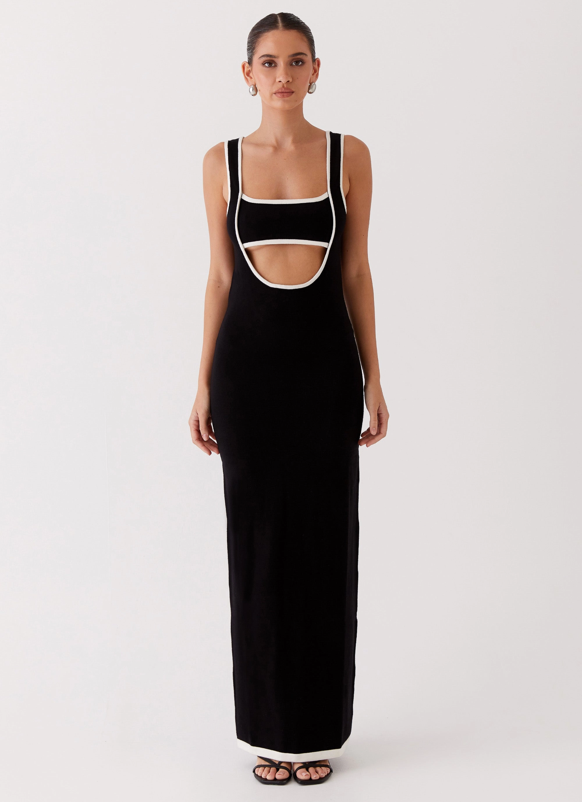 Graduation-Event Relaxed-fit gown Lost In Paris Knit Maxi Dress - Black