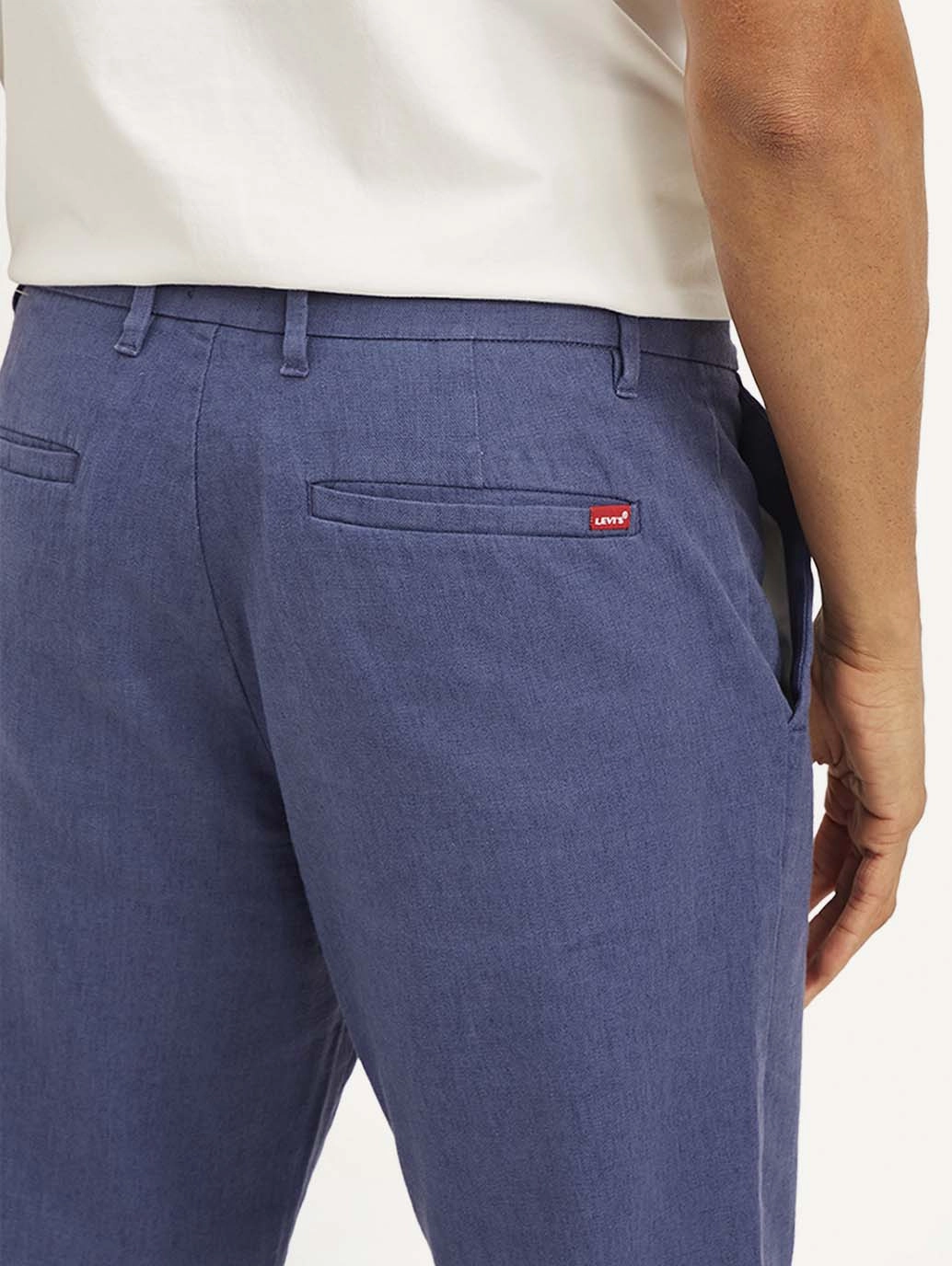 Minimal Bulk Breath Flex Men's Indigo Authentic Straight Fit Linen Chino Pants