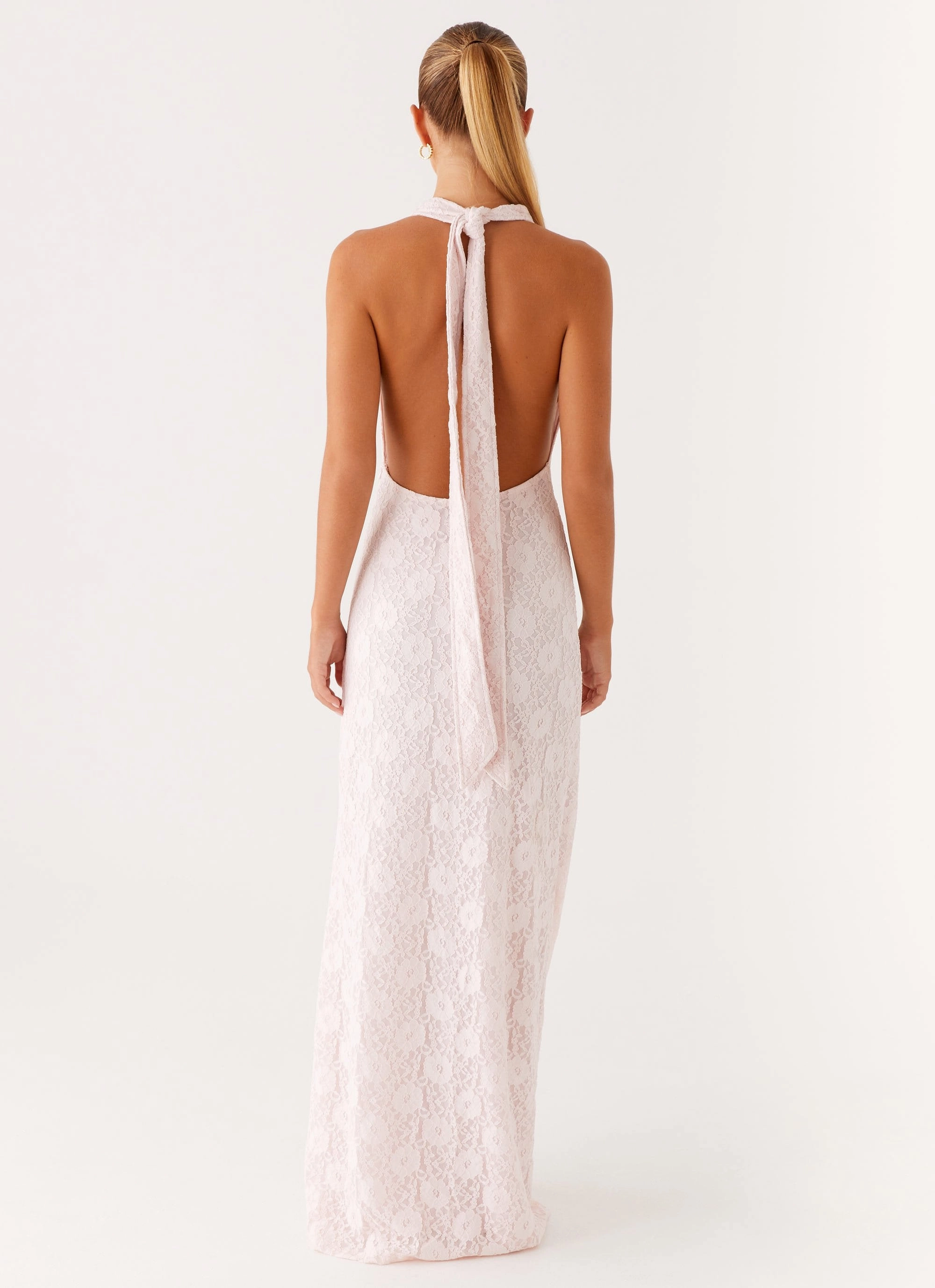 Carly Maxi Dress - Pink Petite Chic Drawstring-Closure