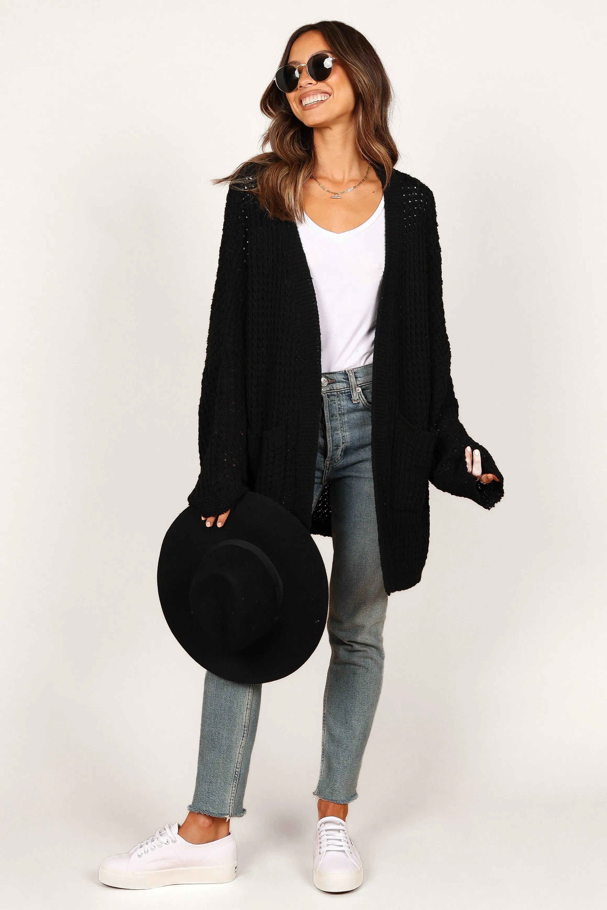 MachineWashable Leyonie Cardigan - Black