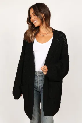Airy Feel Leyonie Cardigan - Black