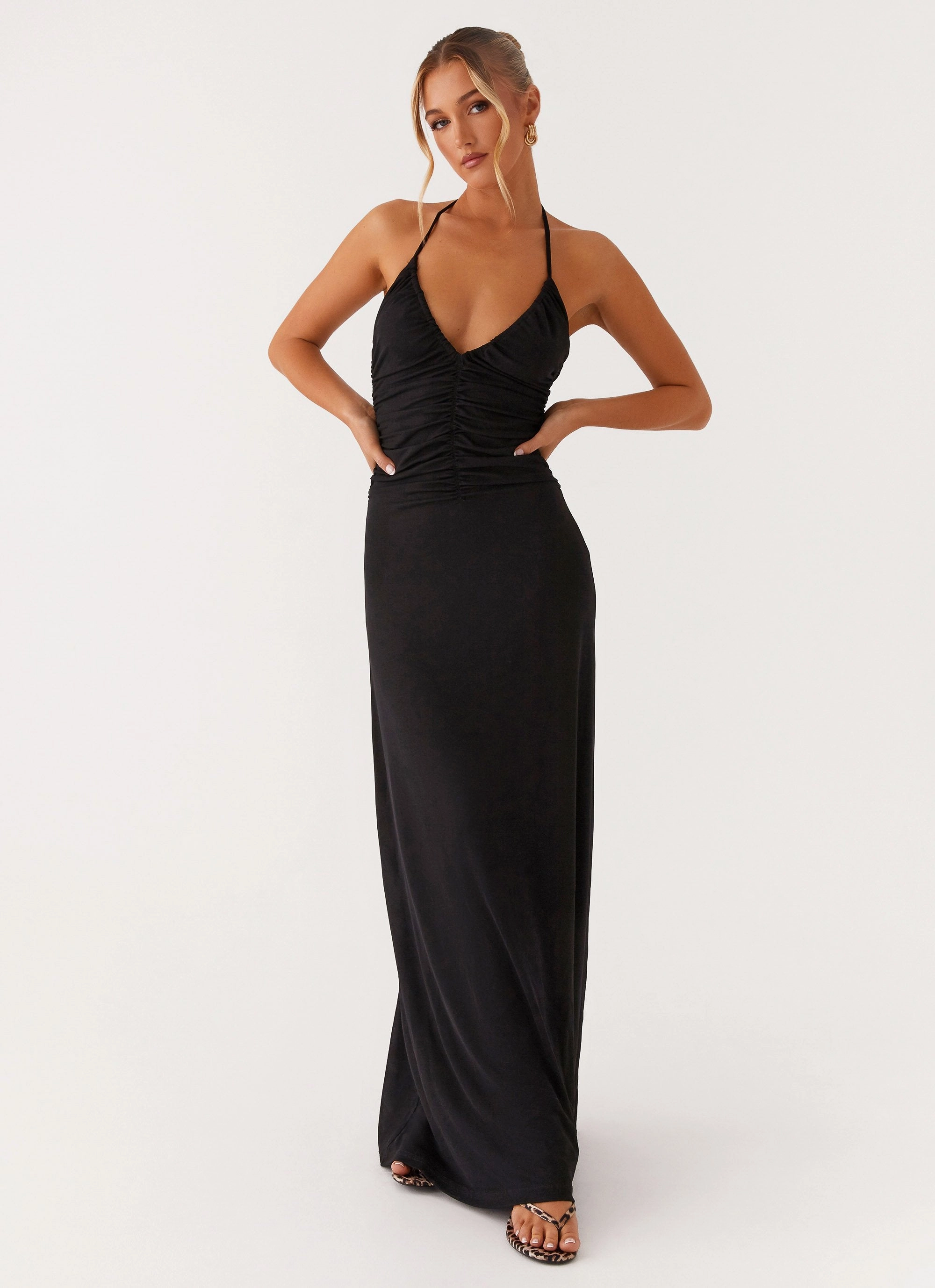 Kansas Maxi Dress - Black Casual Style