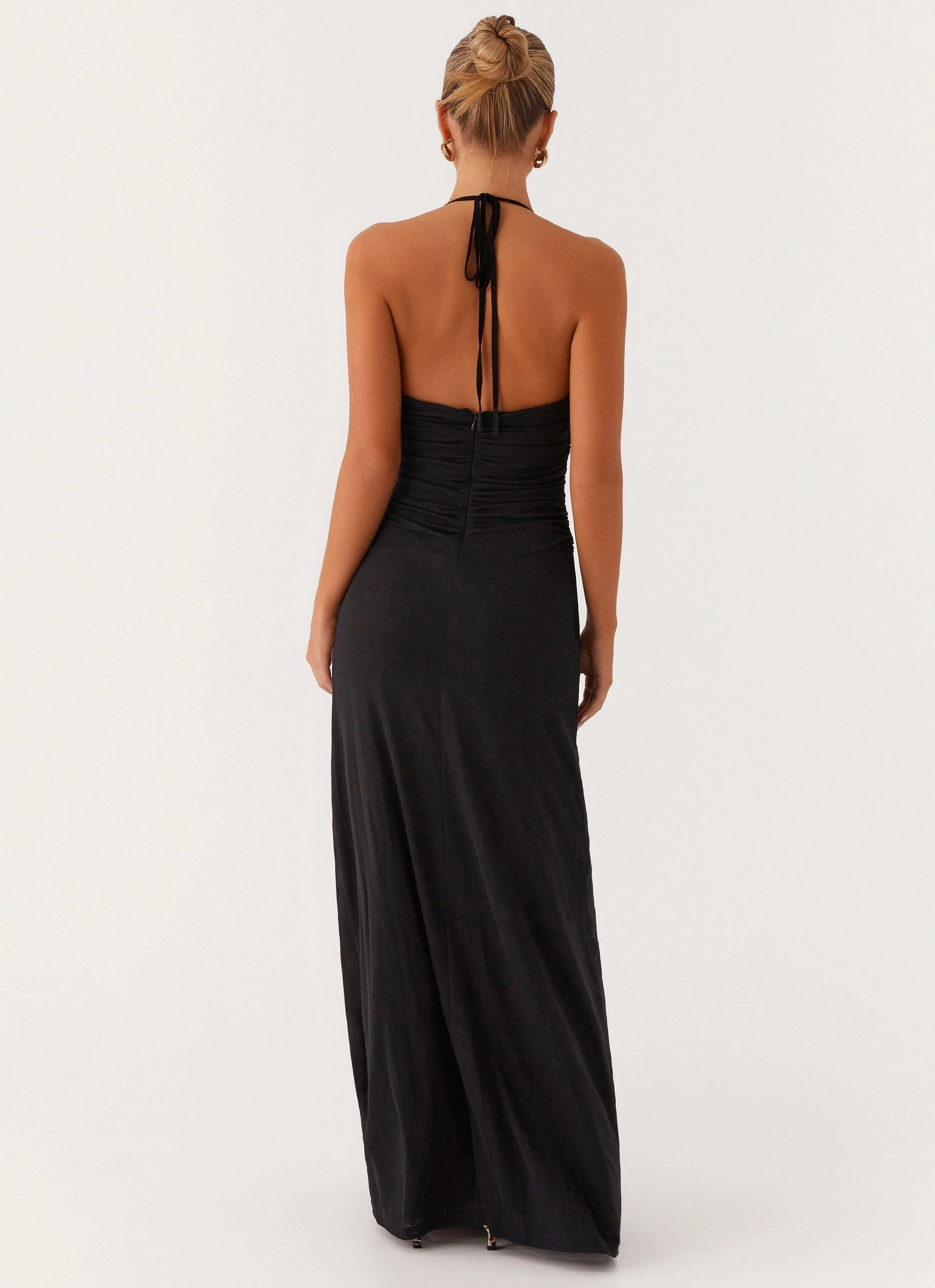 Kansas Maxi Dress - Black Flawless Waistband Fit Sophisticated Look