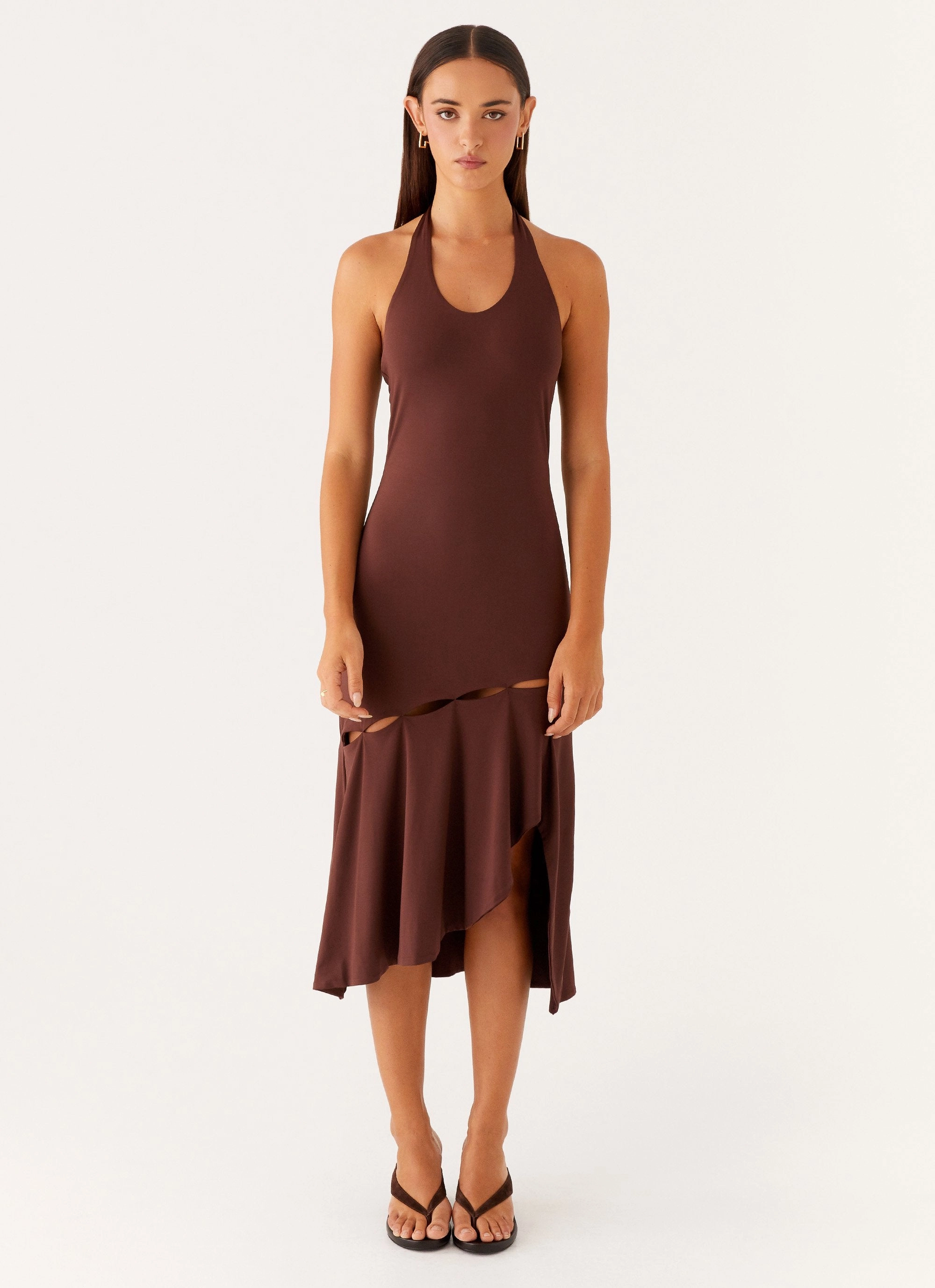 Fast Times Midi Dress - Chocolate Layer Safe Basic Cool