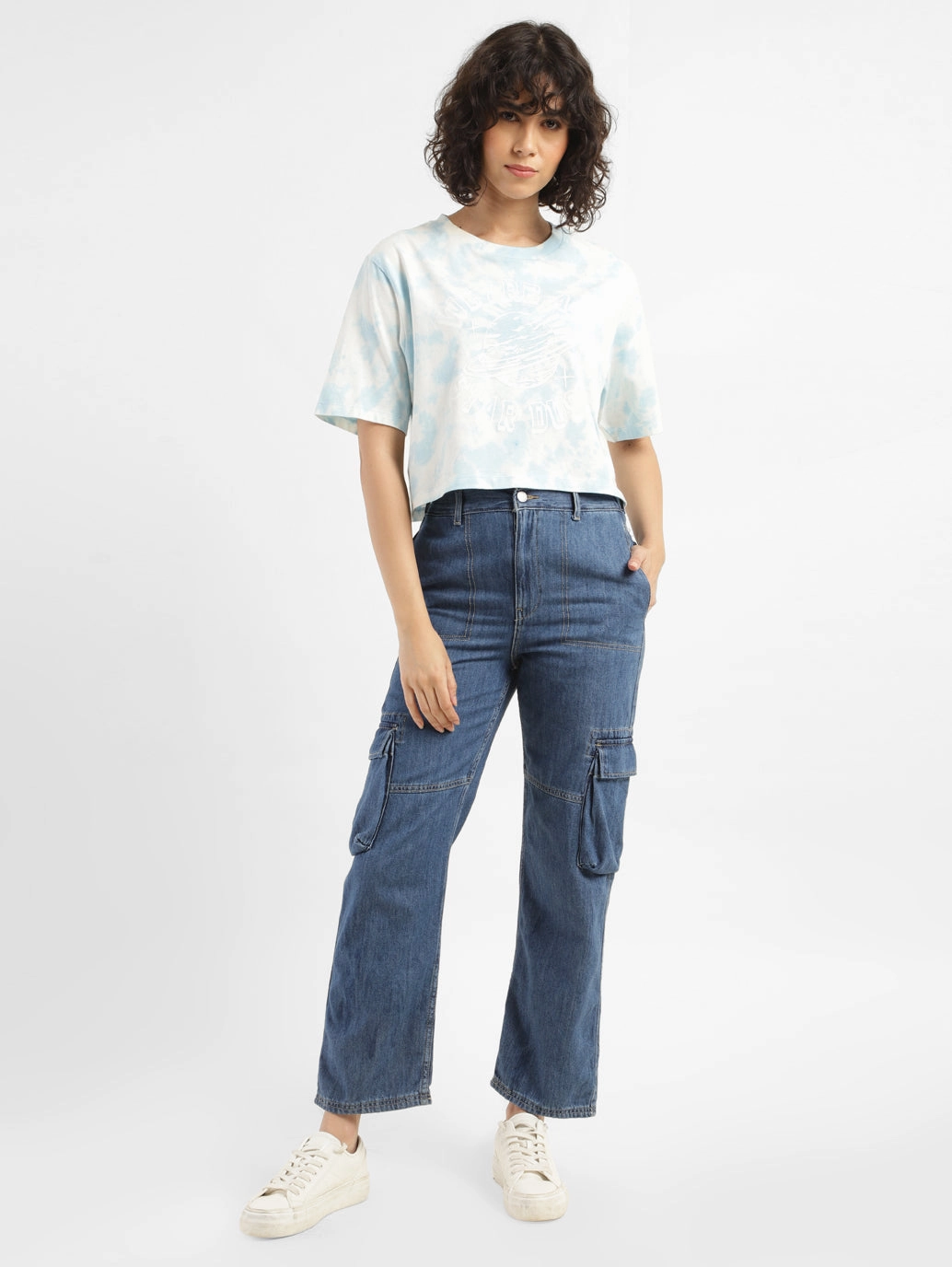 Layer Staple Women's Blue Bootcut Fit High Rise Jeans