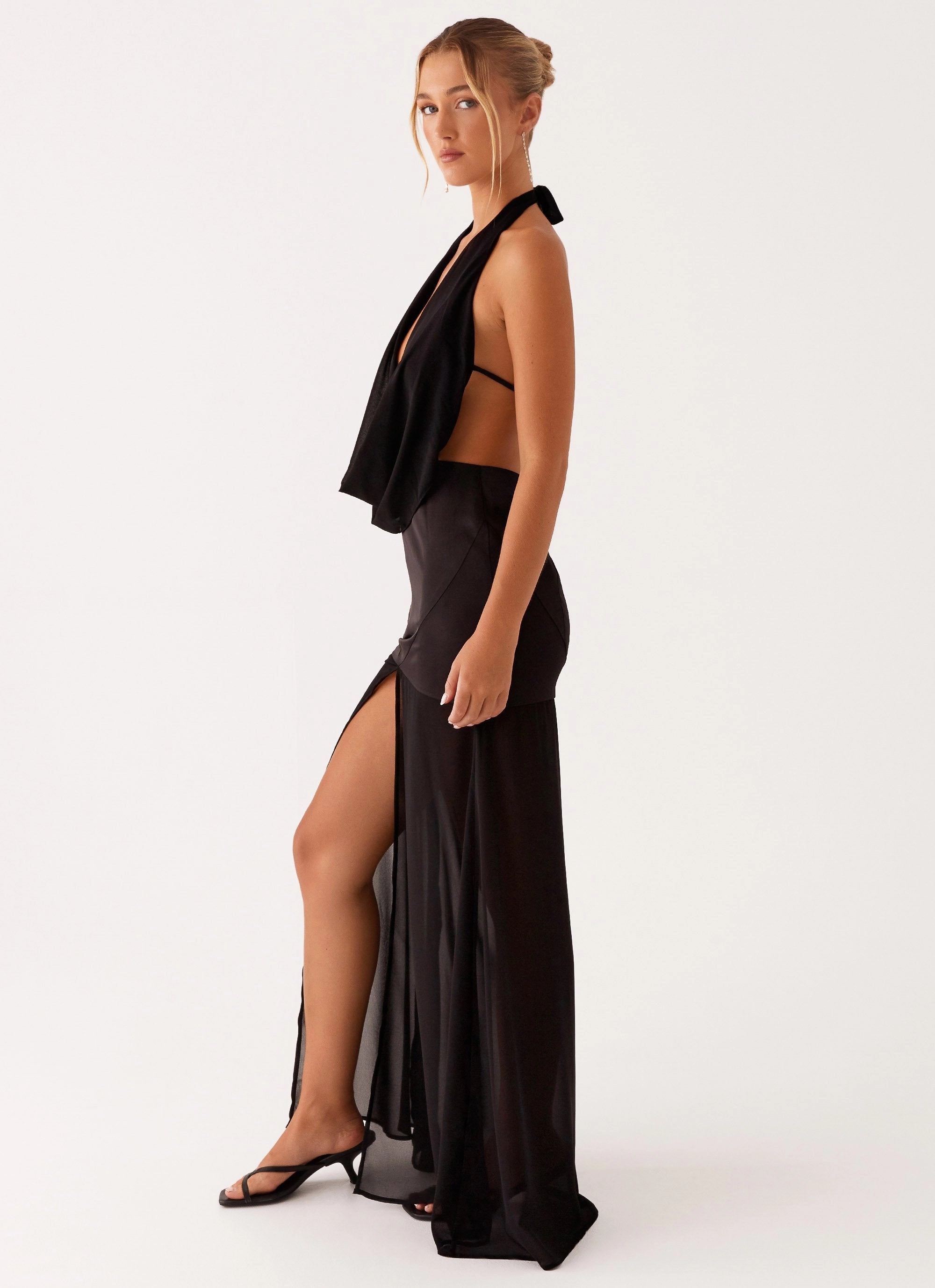 Fenella Maxi Dress - Black Flattering Shape Wear