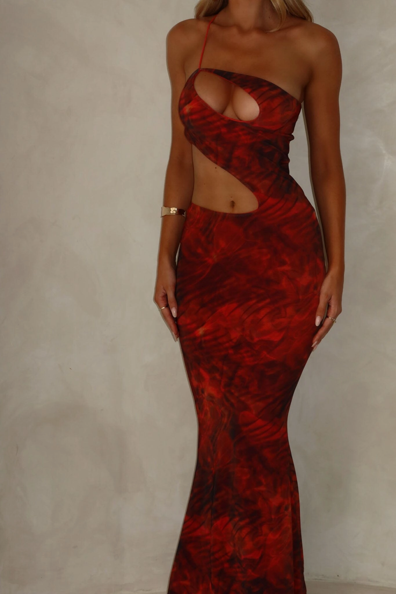 FERN MAXI DRESS ORANGE Bright Petal Casual Motion