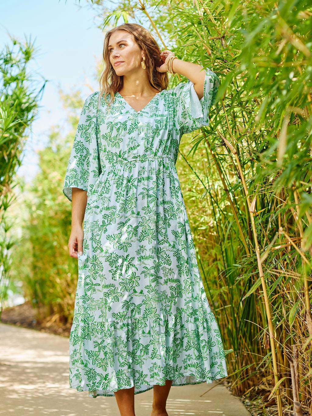 Feminine fit-and-flare silhouette FINAL SALE - Melissa Dress | Island Oasis Green
